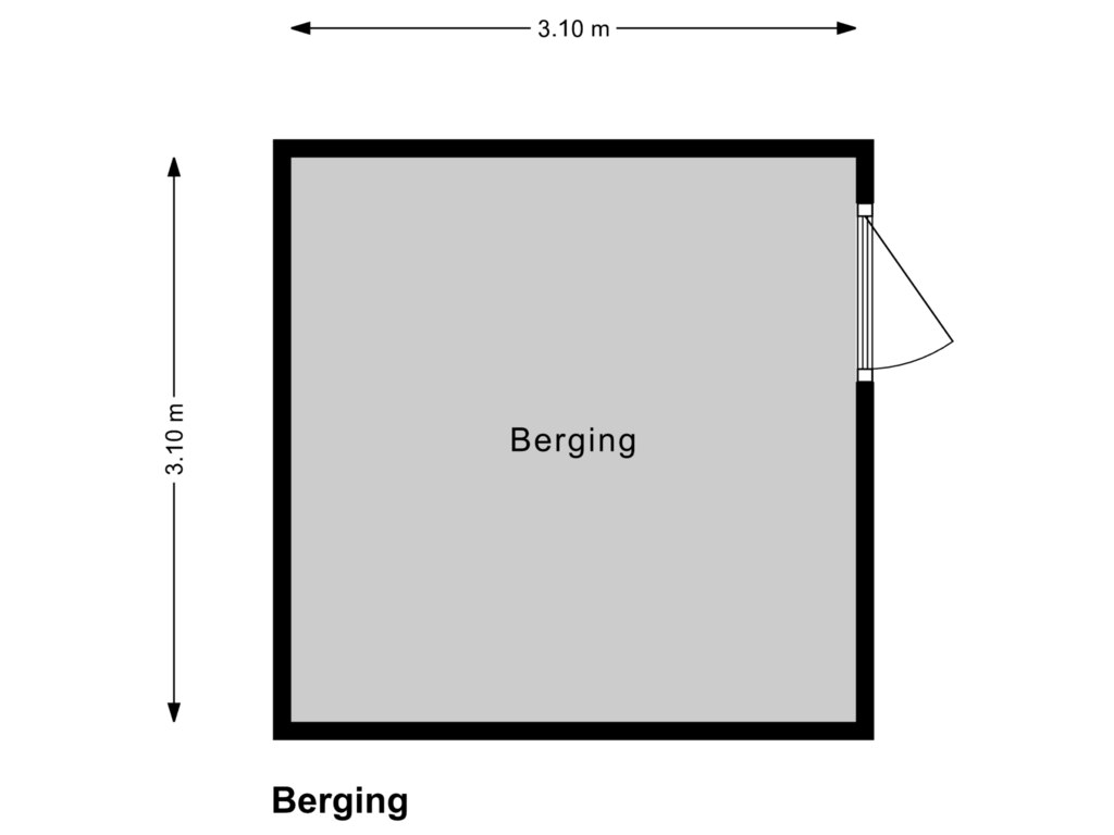 Bekijk plattegrond van Berging van Leen Spierenburgstraat 9