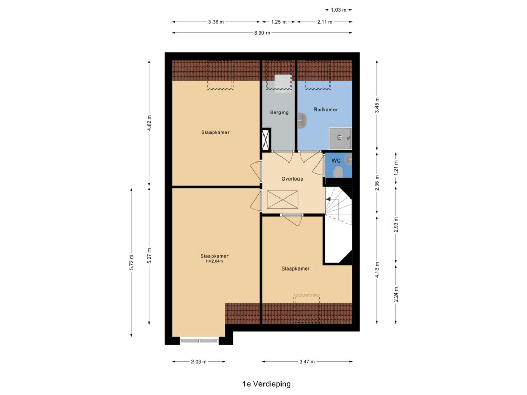 Bekijk plattegrond van 1e Verdieping van Bijenkorf 22