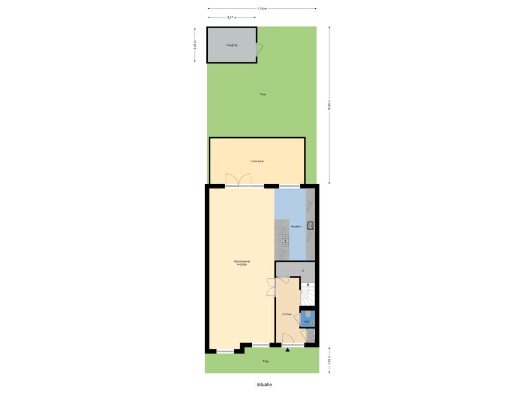 Bekijk plattegrond van Situatie van Bijenkorf 22