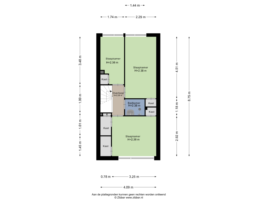 Bekijk plattegrond van Eerste Verdieping van Lohengrinhof 17