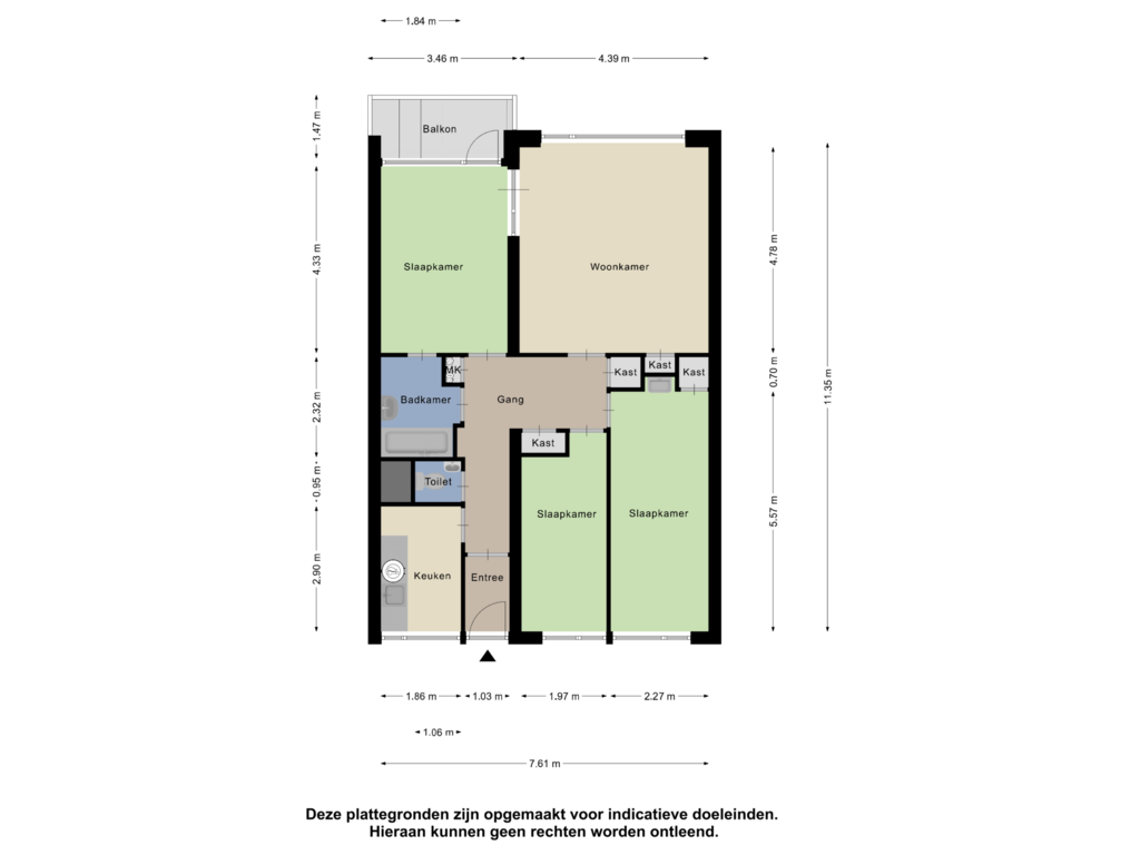 Bekijk plattegrond van Appartement van Zwedenburg 42