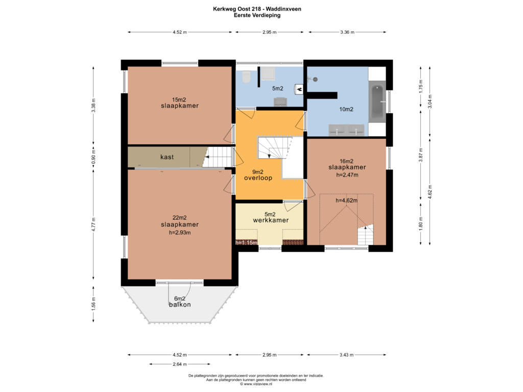 Bekijk plattegrond van EERSTE VERDIEPI|NG van Kerkweg-Oost 218