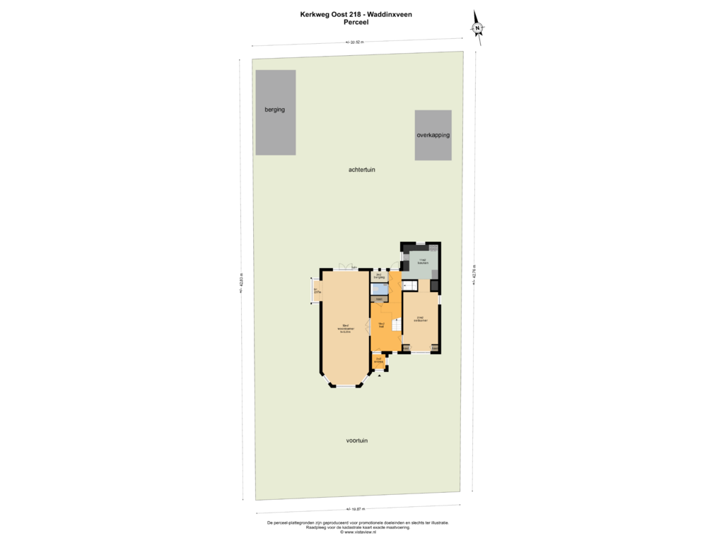 Bekijk plattegrond van PERCEEL van Kerkweg-Oost 218