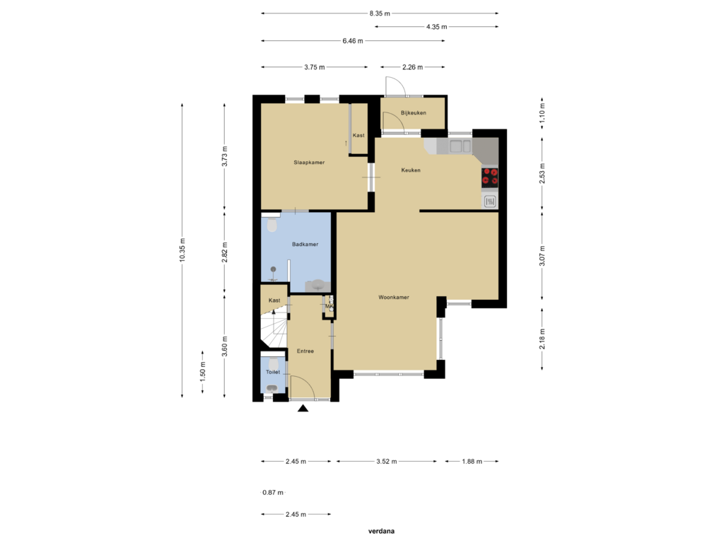 Bekijk plattegrond van Begane Grond van Ericaweg 30