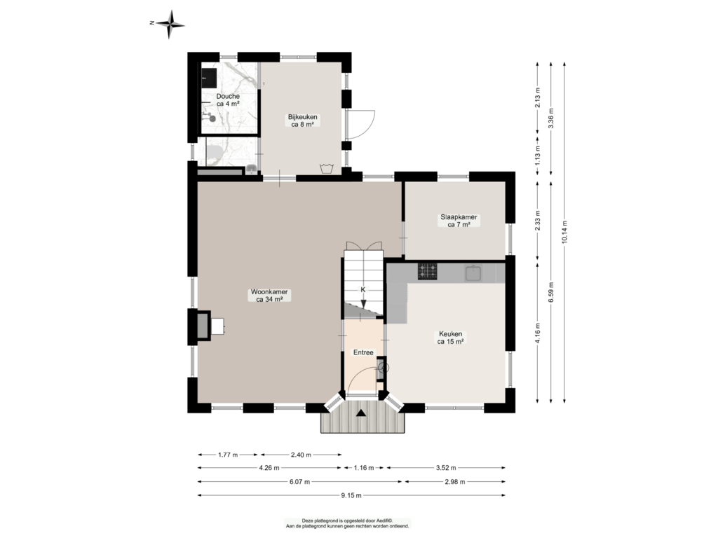 View floorplan of Begane grond of Hoofdweg-Zuid 29