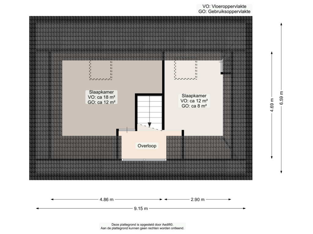 View floorplan of Eerste verdieping of Hoofdweg-Zuid 29