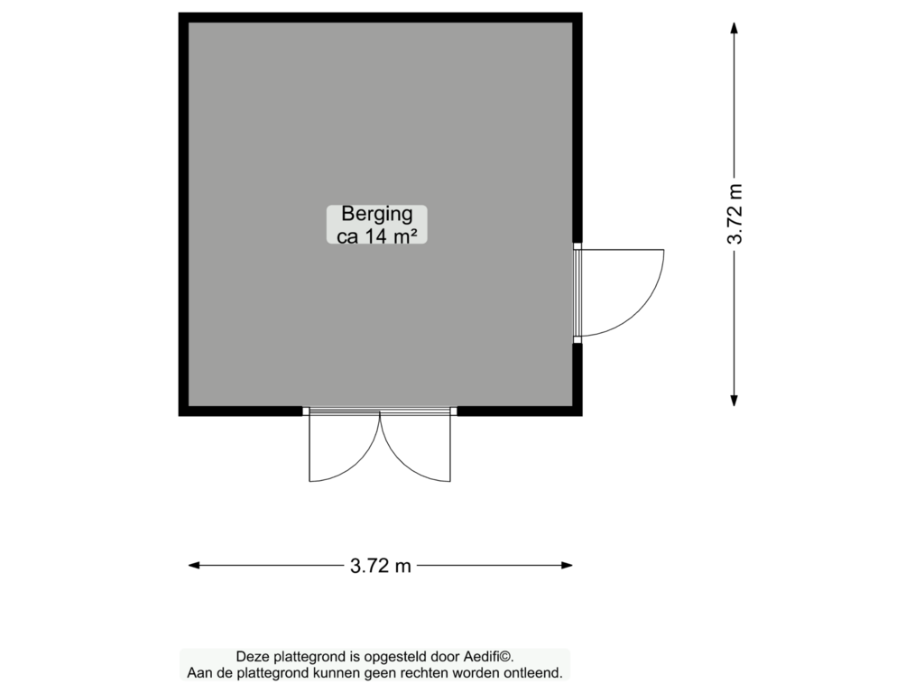 View floorplan of Berging of Hoofdweg-Zuid 29