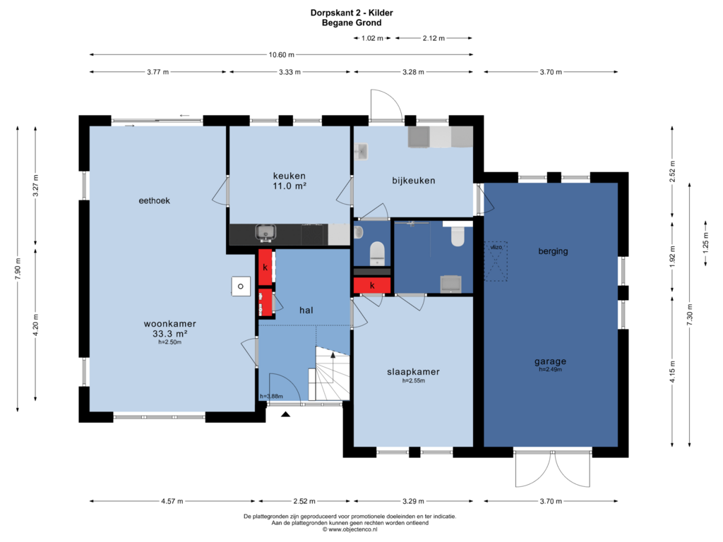 Bekijk plattegrond van BEGANE GROND van Dorpskant 2