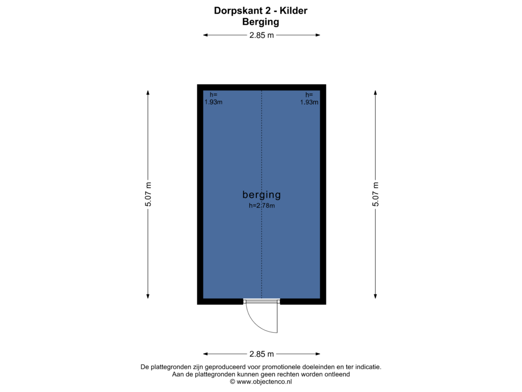 Bekijk plattegrond van BERGING van Dorpskant 2