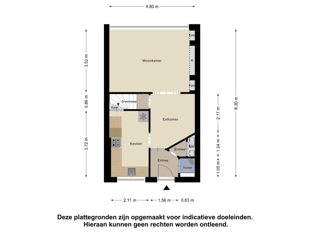 View floorplan of Begane Grond of Josephus Jittastraat 33