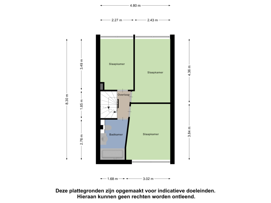 View floorplan of Eerste Verdieping of Josephus Jittastraat 33