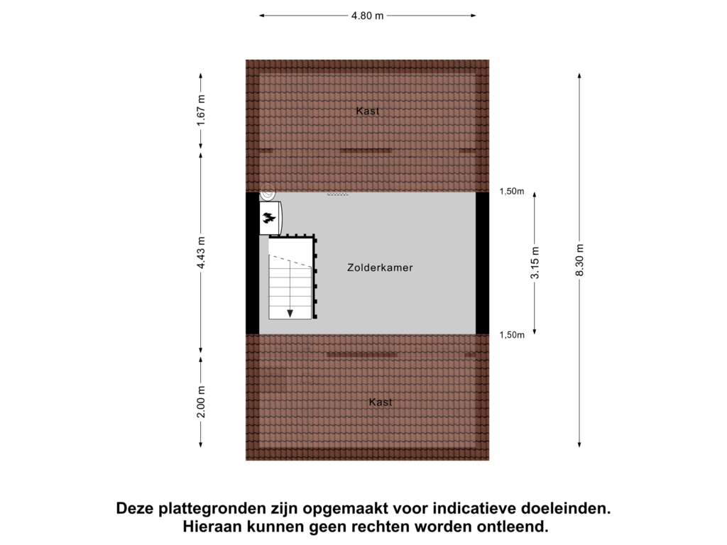 View floorplan of Tweede Verdieping of Josephus Jittastraat 33