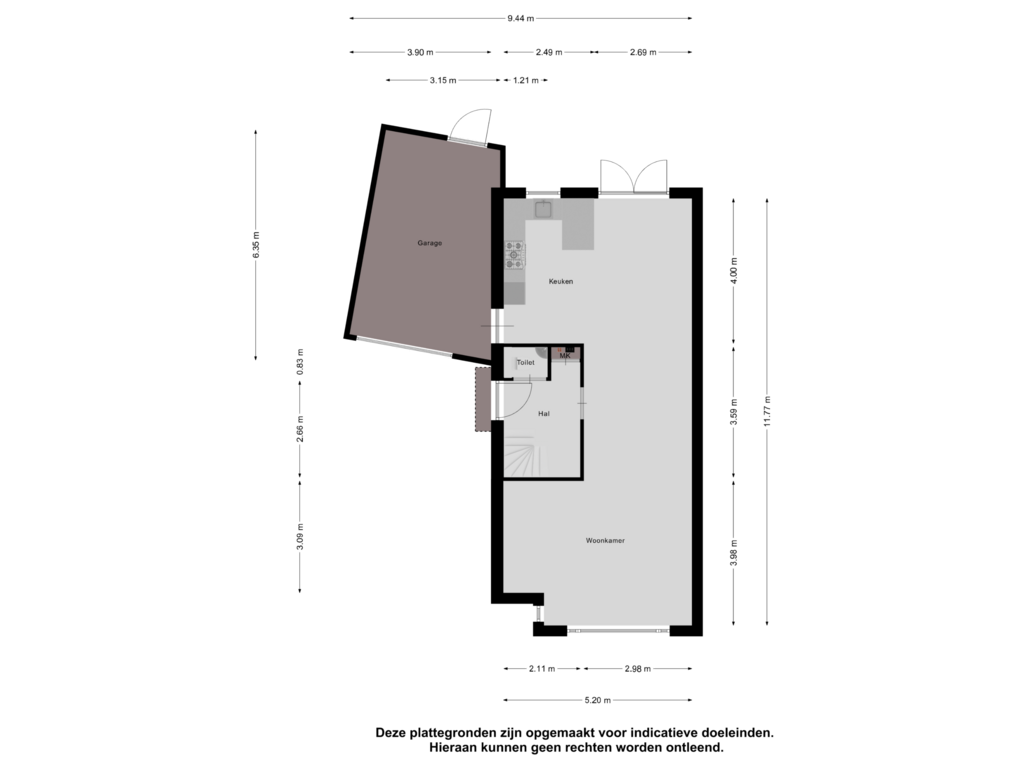 Bekijk plattegrond van Begane Grond van Carmen 36