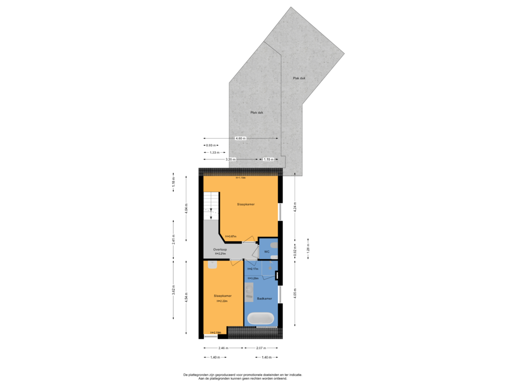 Bekijk plattegrond van 1e verdieping van Oranjedwarsstraat 11