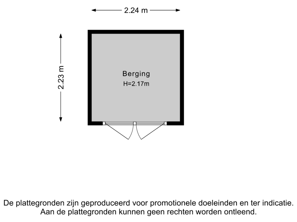 Bekijk plattegrond van Berging van Oranjedwarsstraat 11