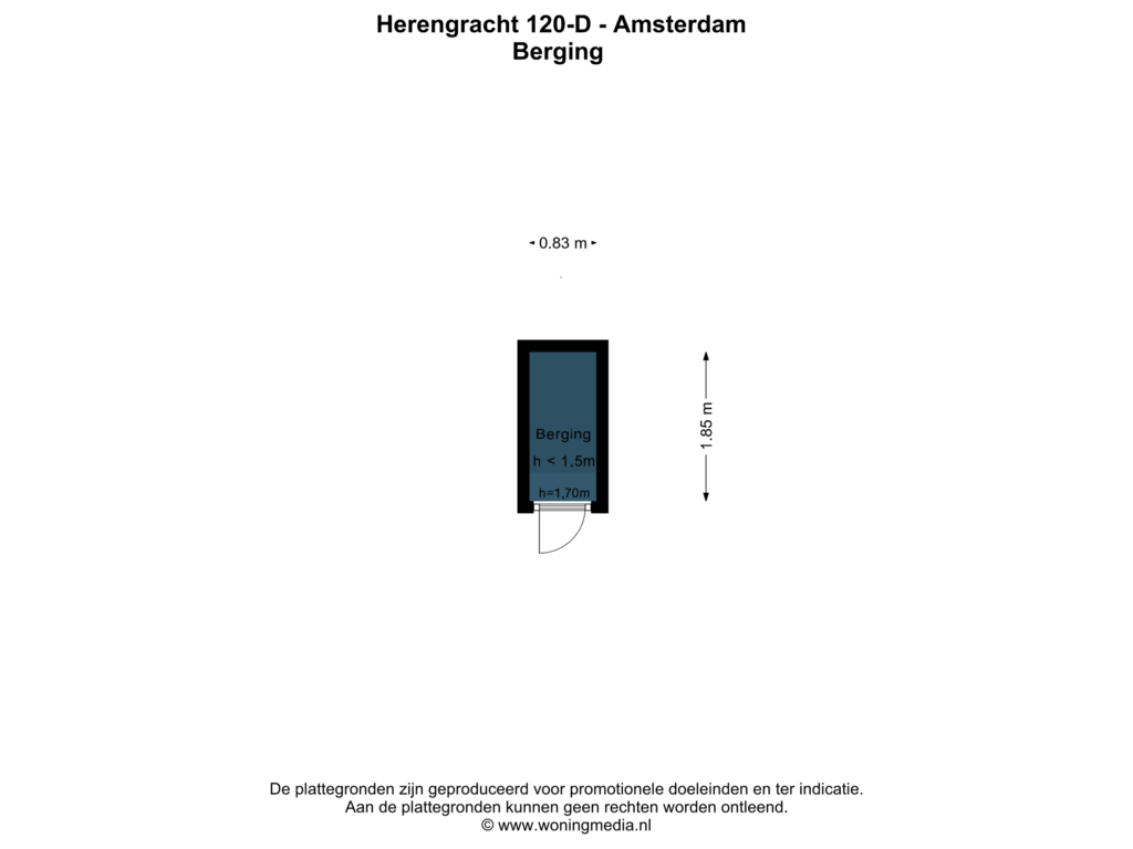 Bekijk plattegrond van Berging van Herengracht 120-D