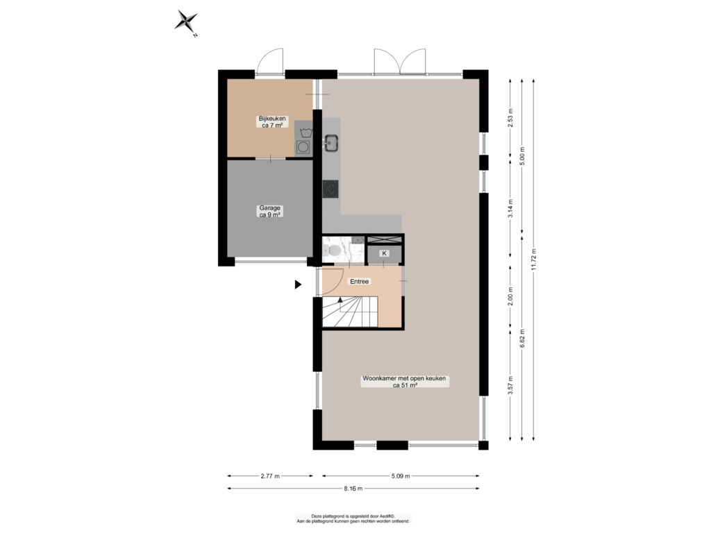 Bekijk plattegrond van Begane grond van Prinses Margrietstraat 10