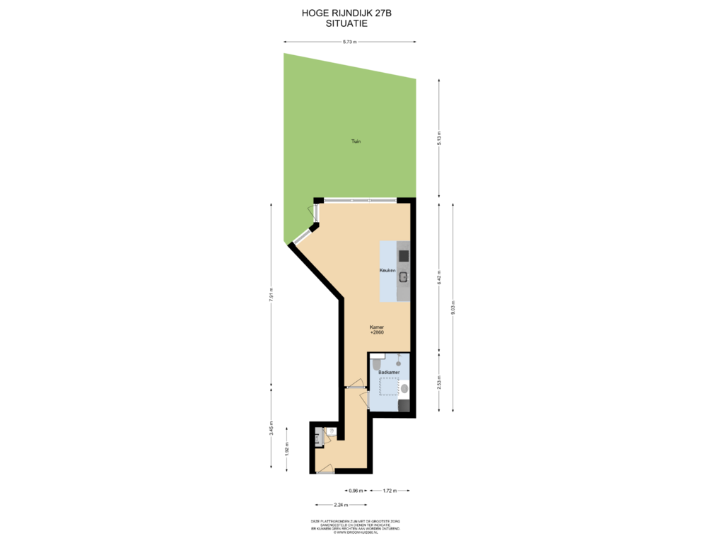 Bekijk plattegrond van Situatie van Hoge Rijndijk 27-B