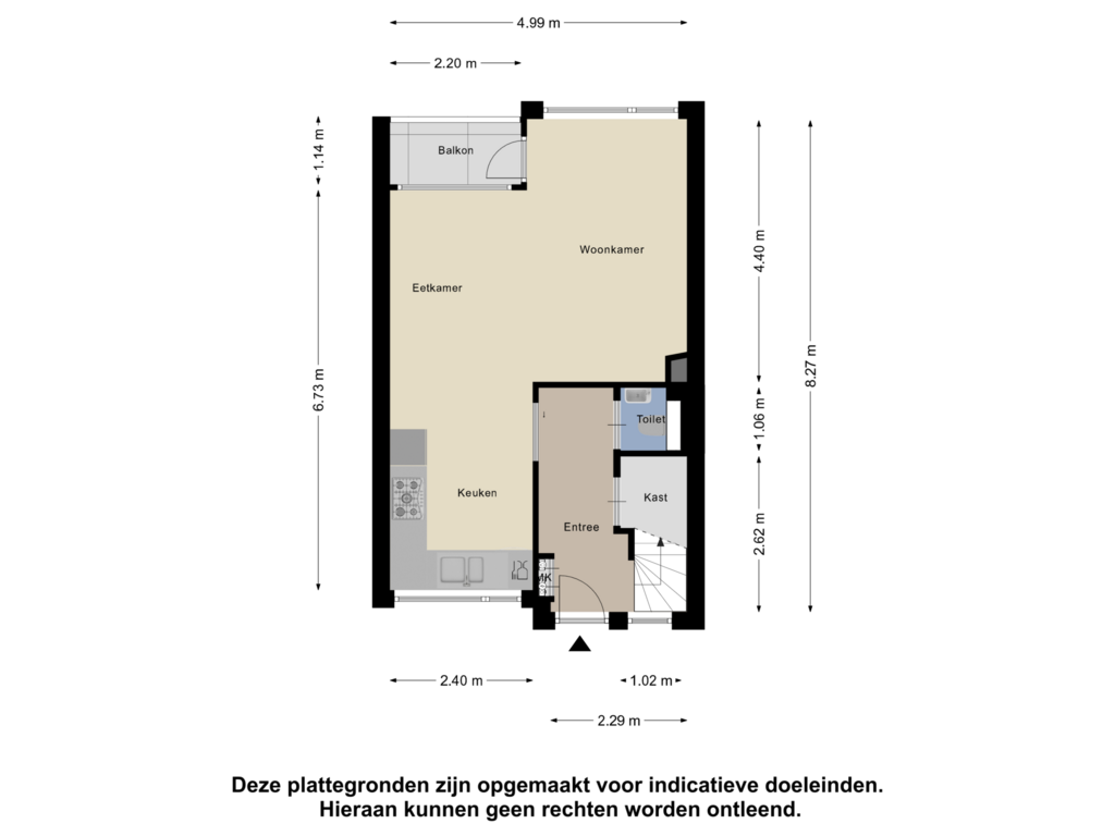 View floorplan of Eerste verdieping of van Meelstraat 26