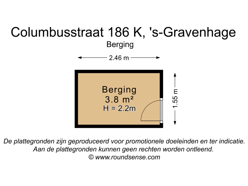 Bekijk plattegrond van Berging van Columbusstraat 186-K