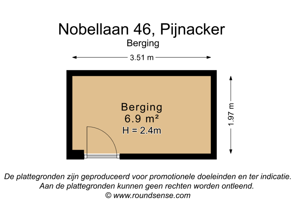 Bekijk plattegrond van Berging van Nobellaan 46