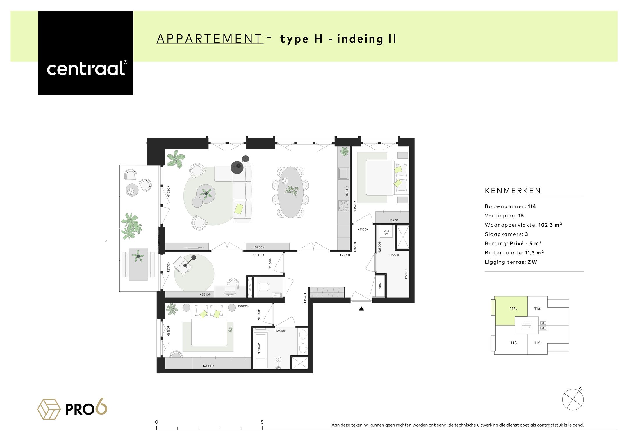 Foto 3 van Centraal - Type H (Bwnr. 114) (Bouwnr. 114)