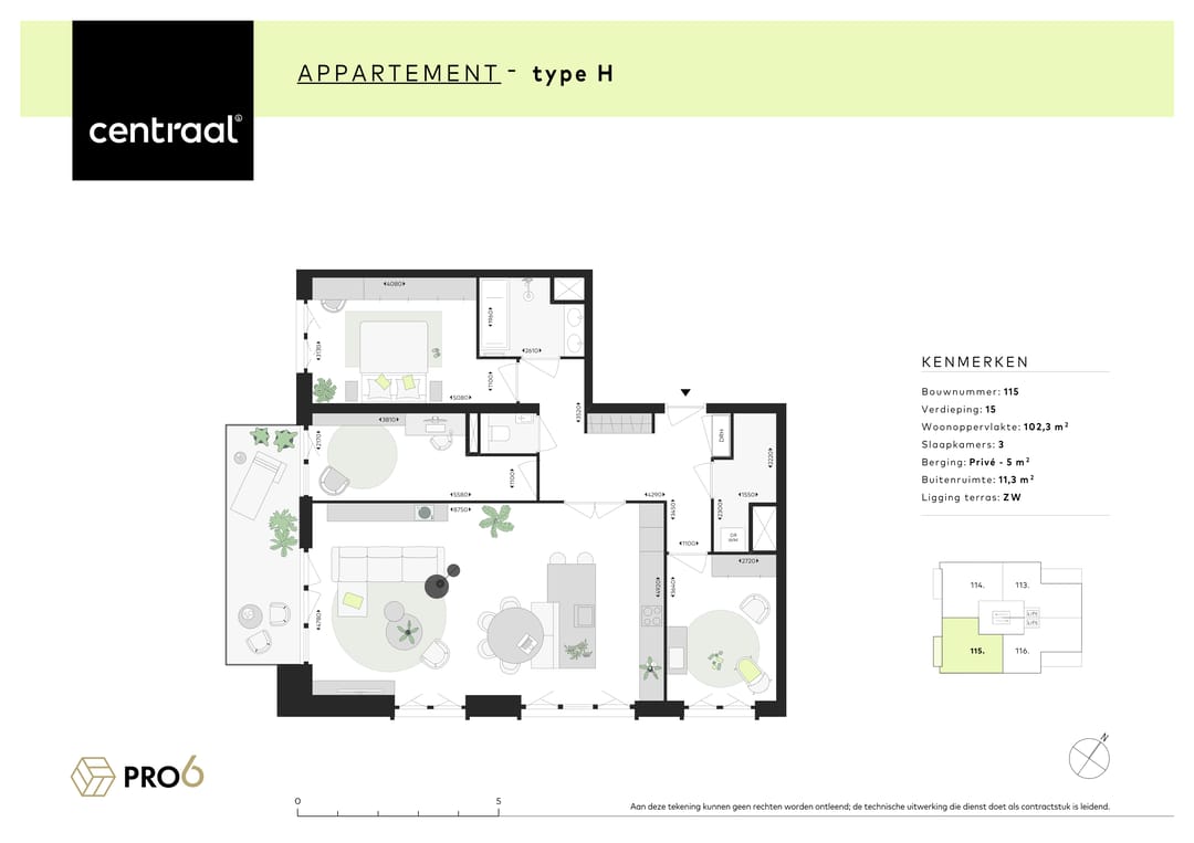 Photo 2 of Centraal - Type H (Bwnr. 115) (Bouwnr. 115)