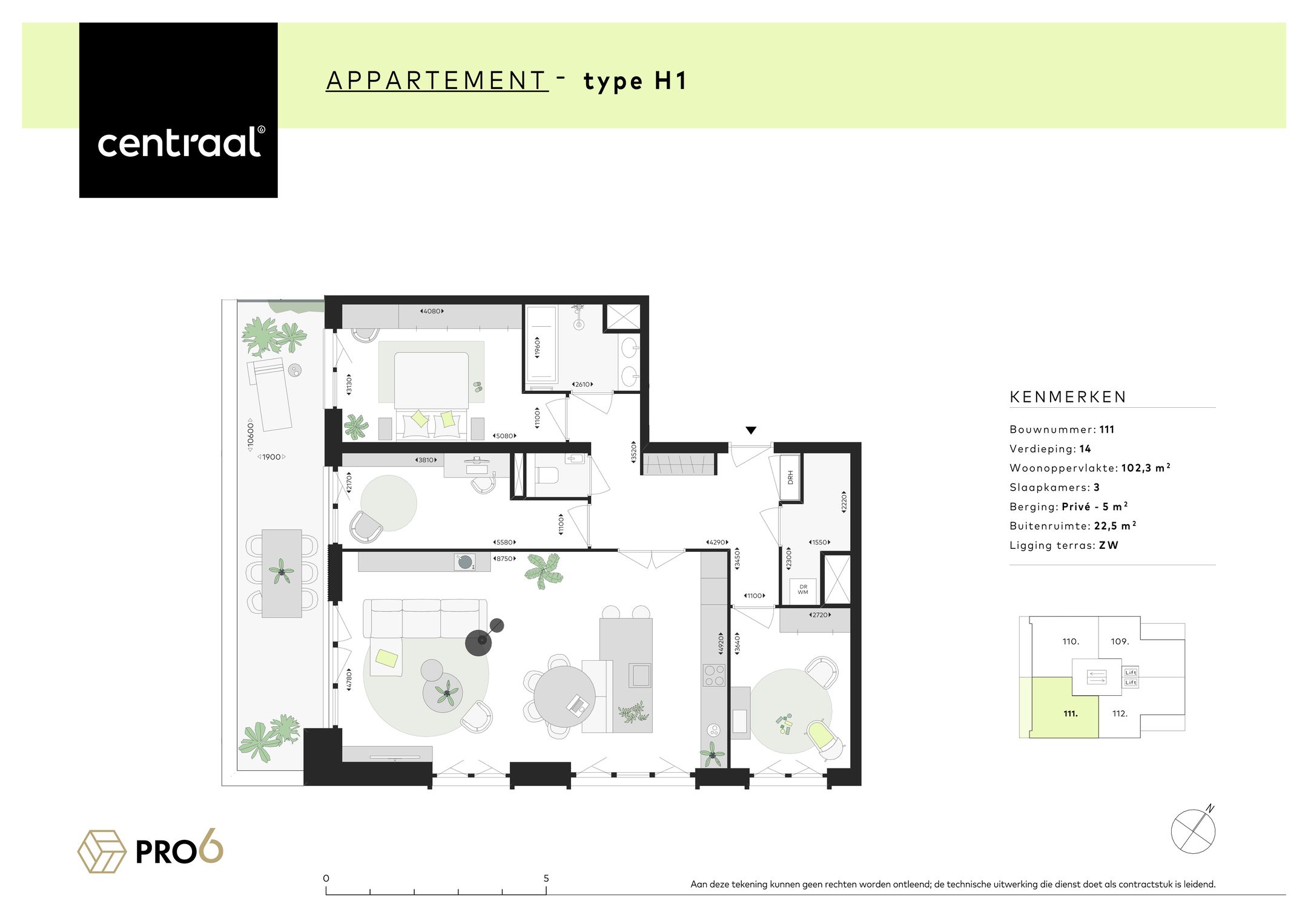 Foto 6 van Centraal - Type H (Bwnr. 111) (Bouwnr. 111)