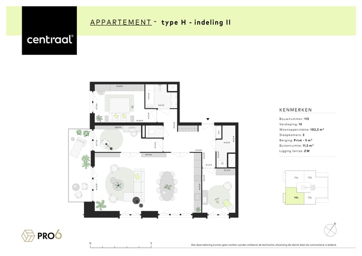 Foto 3 van Centraal - Type H (Bwnr. 115) (Bouwnr. 115)