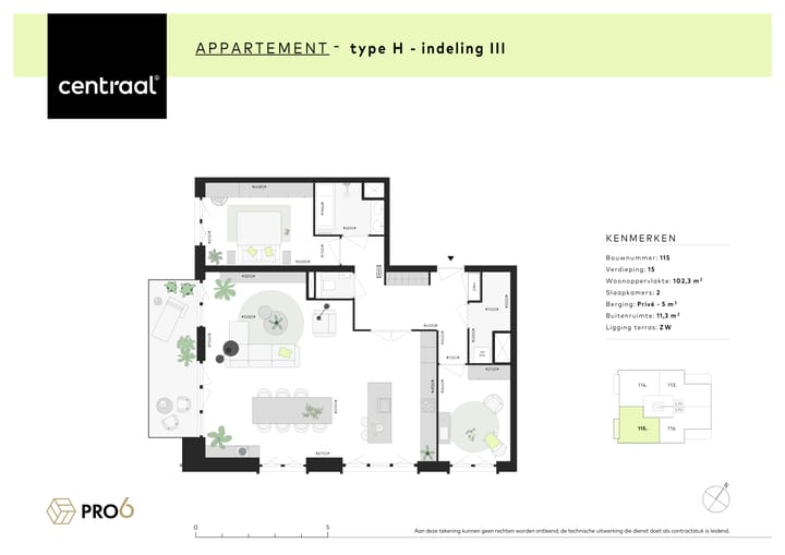 Foto 4 van Centraal - Type H (Bwnr. 115) (Bouwnr. 115)