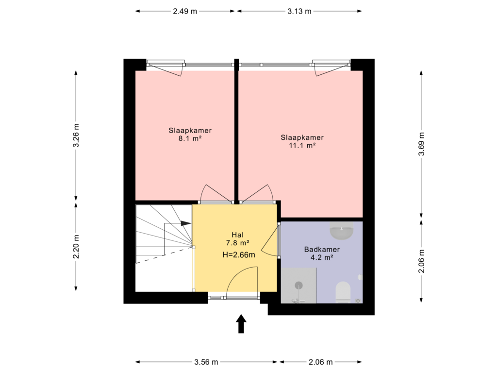 View floorplan of 2e Verdieping of Wimpelplantsoen 431