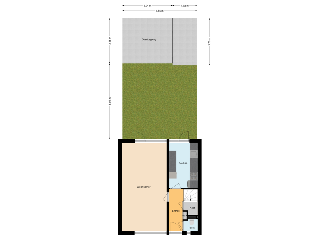 Bekijk plattegrond van Situatie van Slingerslaan 9