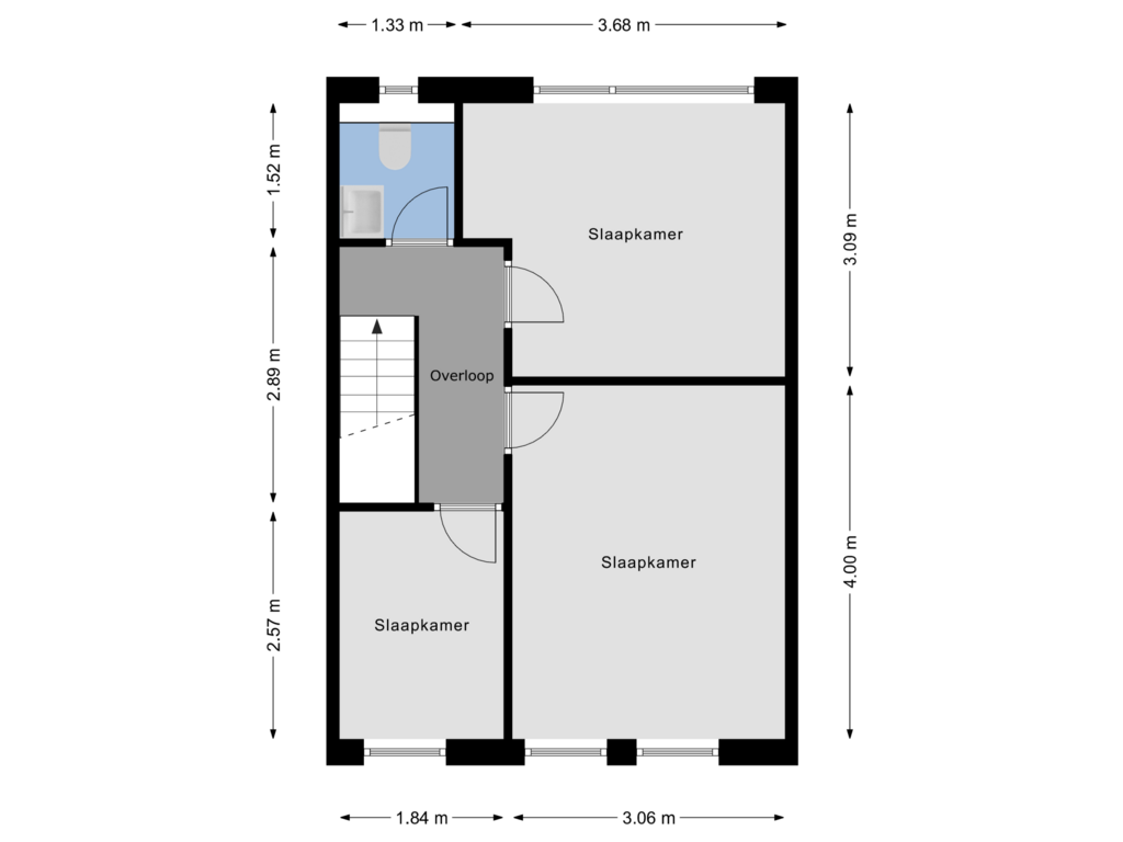 Bekijk plattegrond van 1e Verdieping van Maarten Trompstraat 6