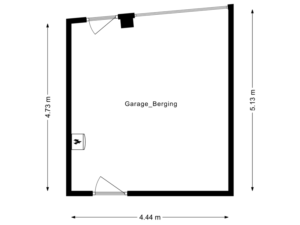 Bekijk plattegrond van Garage_Berging van Maarten Trompstraat 6