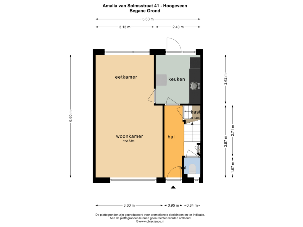 Bekijk plattegrond van BEGANE GROND van Amalia van Solmsstraat 41