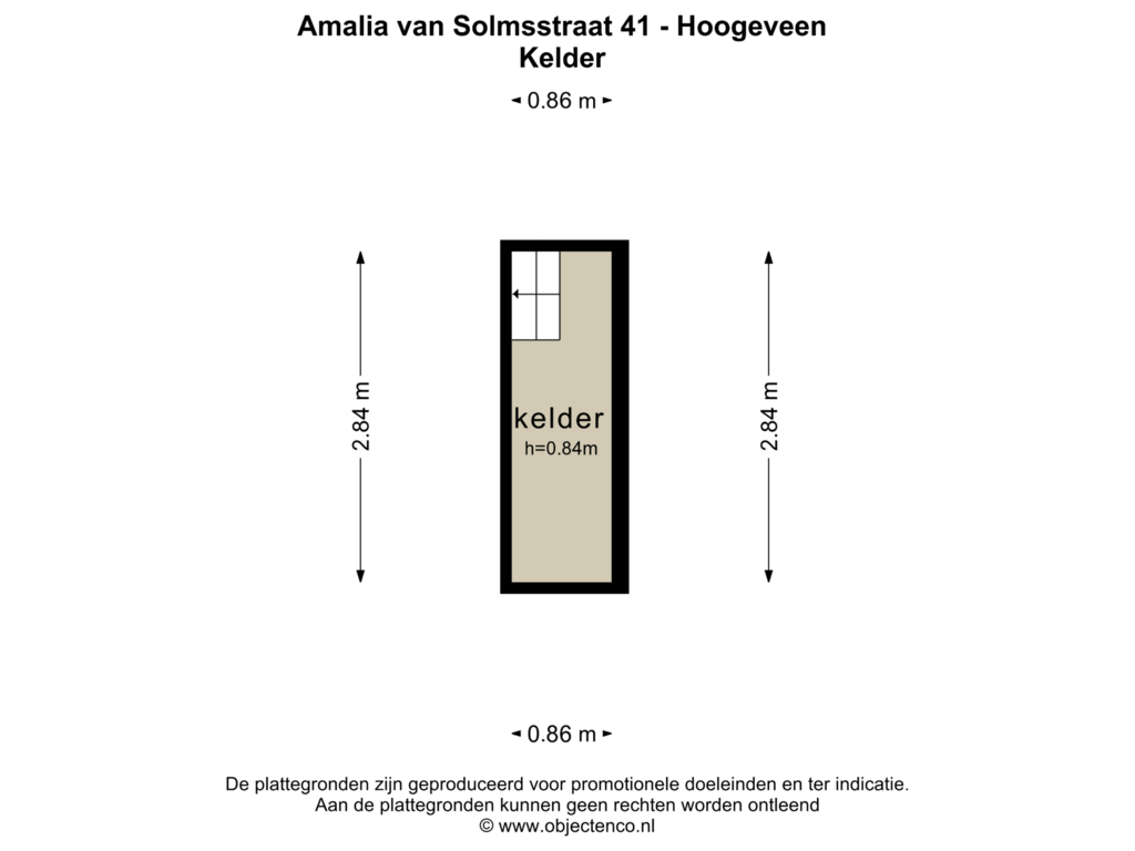 Bekijk plattegrond van KELDER van Amalia van Solmsstraat 41