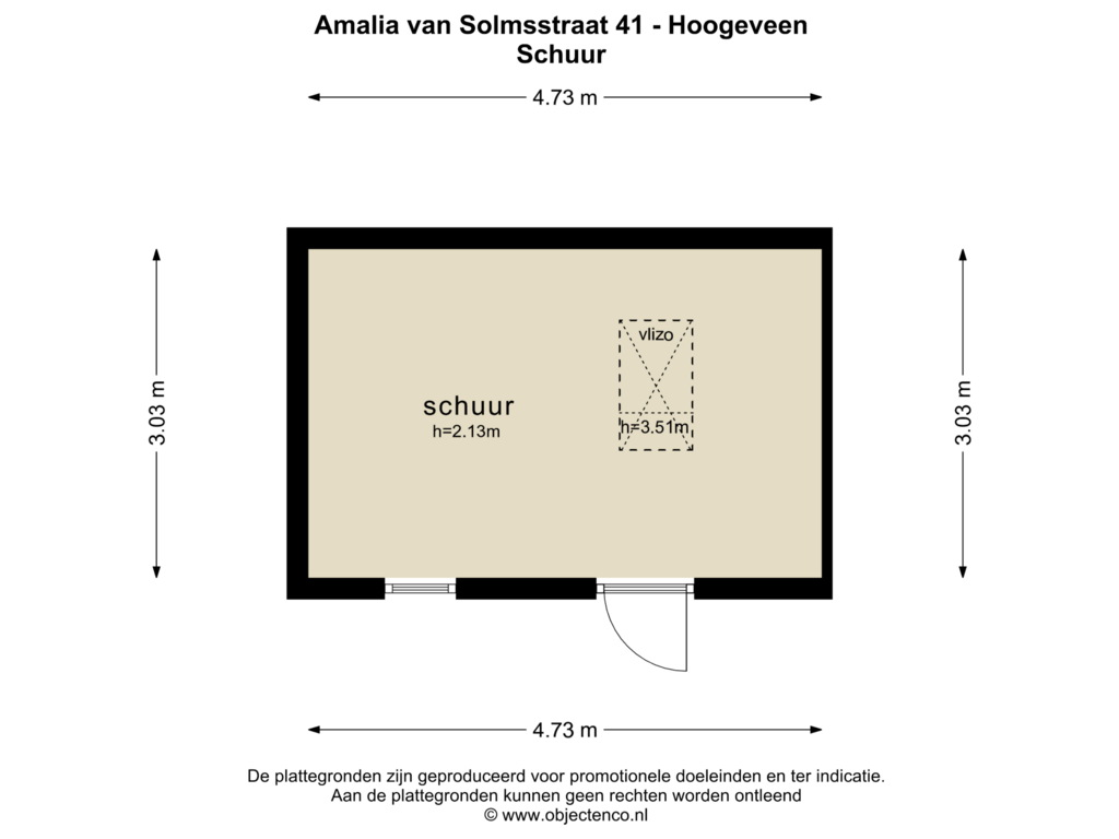 Bekijk plattegrond van SCHUUR van Amalia van Solmsstraat 41