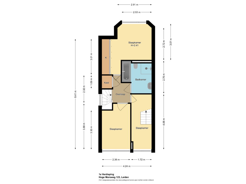 Bekijk plattegrond van 1e Verdieping van Hoge Morsweg 123