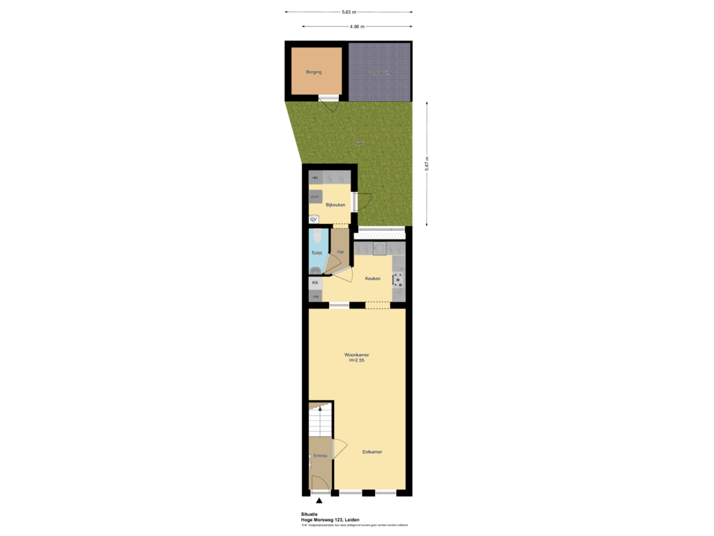 Bekijk plattegrond van Situatie van Hoge Morsweg 123