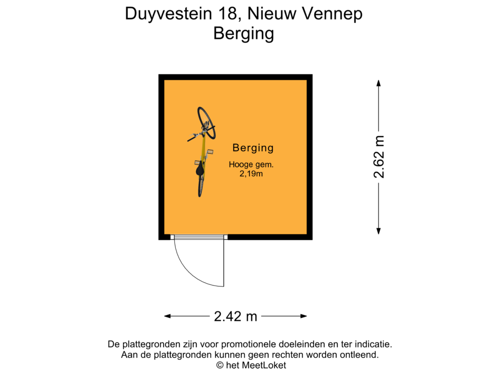 Bekijk plattegrond van Berging van Duyvestein 18