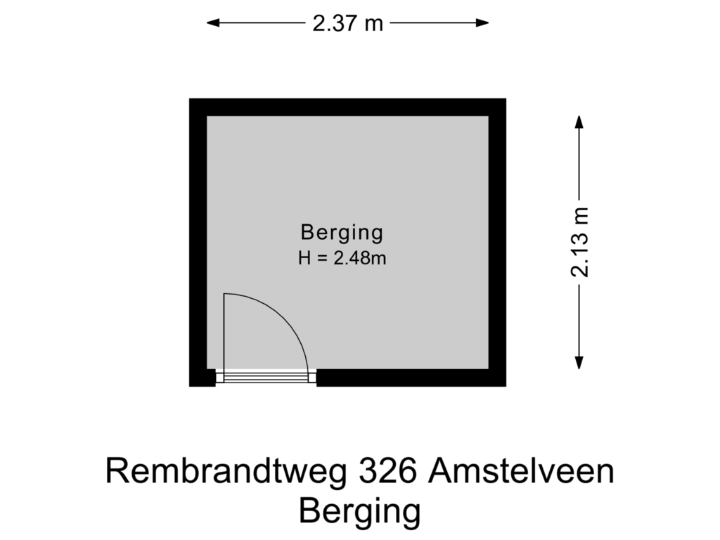 Bekijk plattegrond van Berging van Rembrandtweg 326