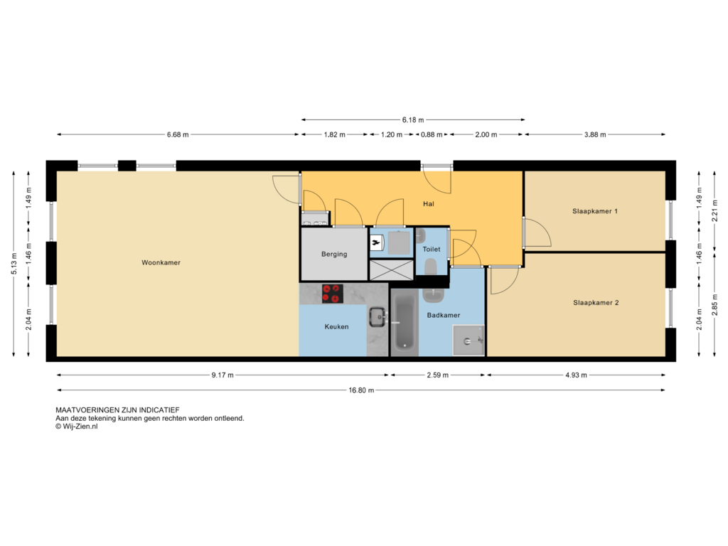 Bekijk plattegrond van Appartement van Werfkade 46