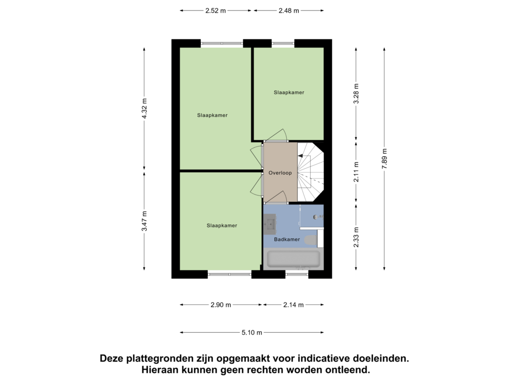 View floorplan of Eerste Verdieping of G. van Balenstraat 17