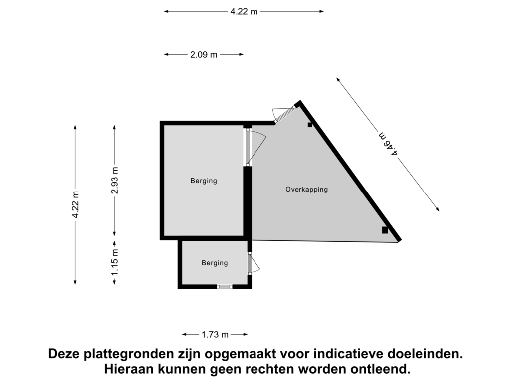 View floorplan of Berging of G. van Balenstraat 17