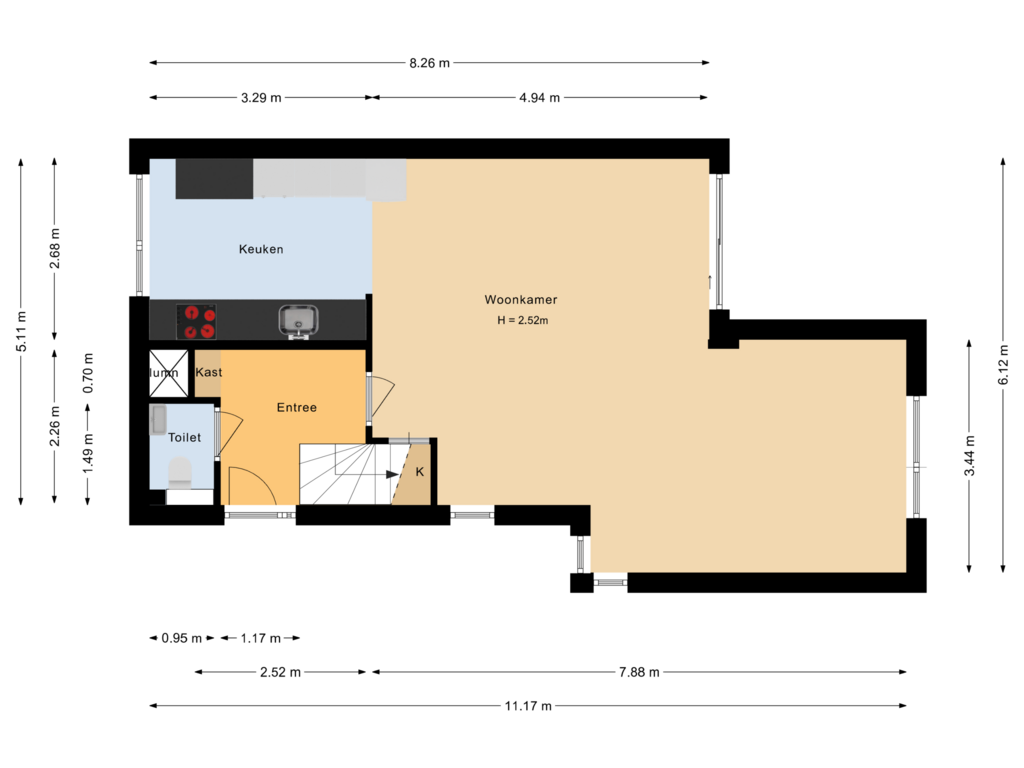 Bekijk plattegrond van Begane grond van Grasklokje 2