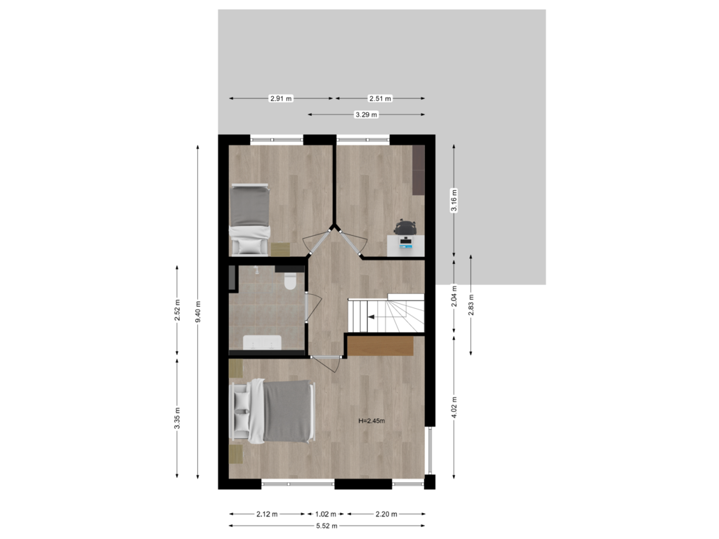 Bekijk plattegrond van Eerste verdieping van Pimpernel 6