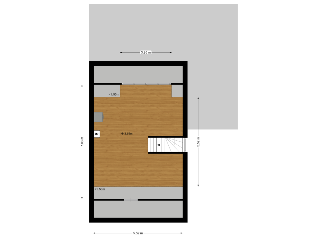 Bekijk plattegrond van Tweede verdieping van Pimpernel 6