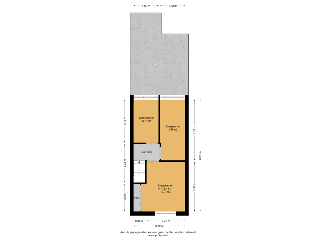 Bekijk plattegrond van 1e Verdieping van de Bourbonstraat 6