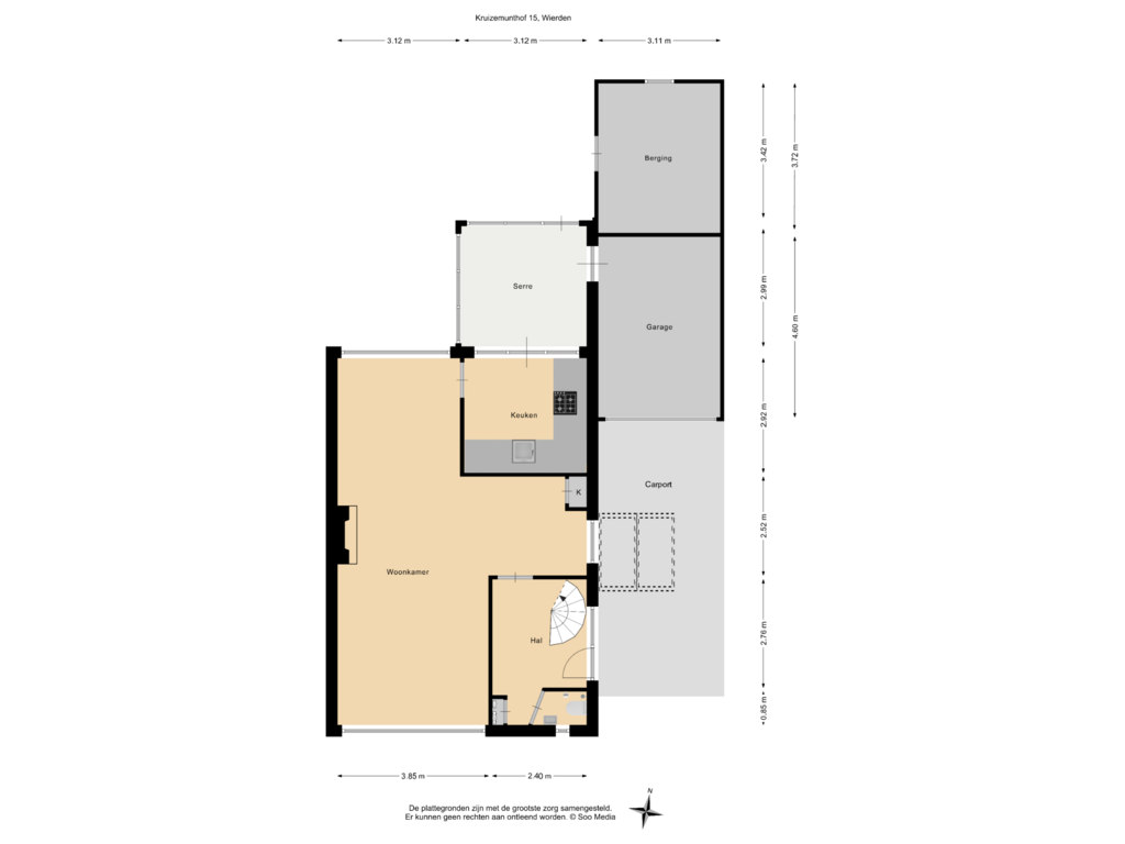 Bekijk plattegrond van Begane Grond van Kruizemunthof 15