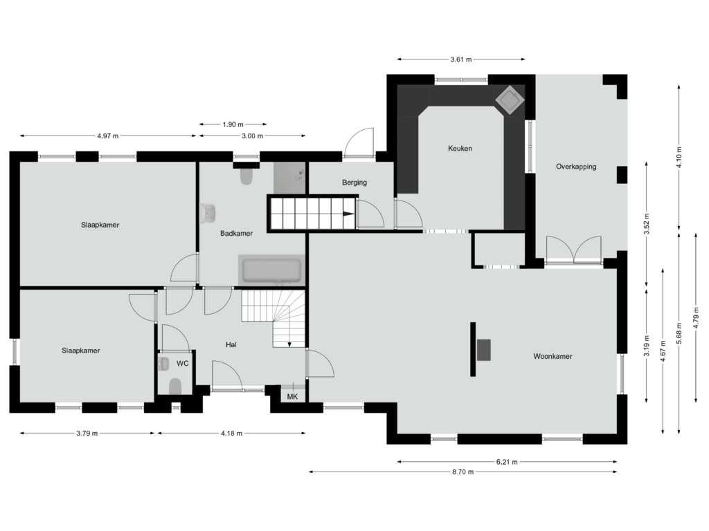 Bekijk plattegrond van Begane grond van Roskam 1